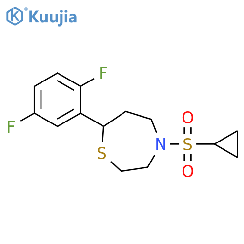 4-(cyclopropanesulfonyl)-7-(2,5-difluorophenyl)-1,4-thiazepane structure