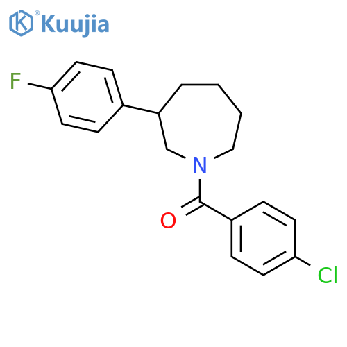 1-(4-chlorobenzoyl)-3-(4-fluorophenyl)azepane structure