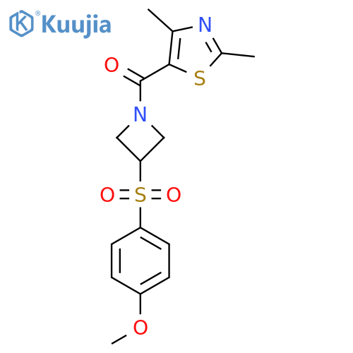 5-3-(4-methoxybenzenesulfonyl)azetidine-1-carbonyl-2,4-dimethyl-1,3-thiazole structure