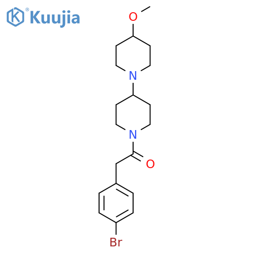 2-(4-bromophenyl)-1-{4-methoxy-1,4'-bipiperidine-1'-yl}ethan-1-one structure