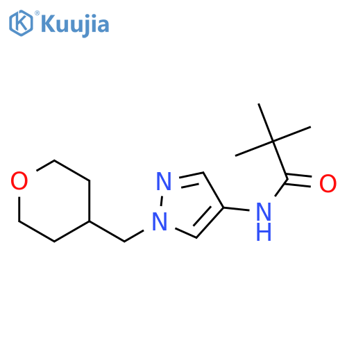 2,2-dimethyl-N-[1-(oxan-4-ylmethyl)pyrazol-4-yl]propanamide structure