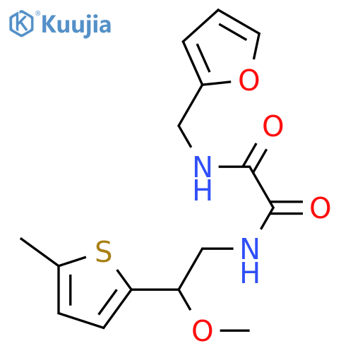 N-(furan-2-ylmethyl)-N'-[2-methoxy-2-(5-methylthiophen-2-yl)ethyl]oxamide structure