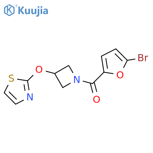 (5-bromofuran-2-yl)-[3-(1,3-thiazol-2-yloxy)azetidin-1-yl]methanone structure