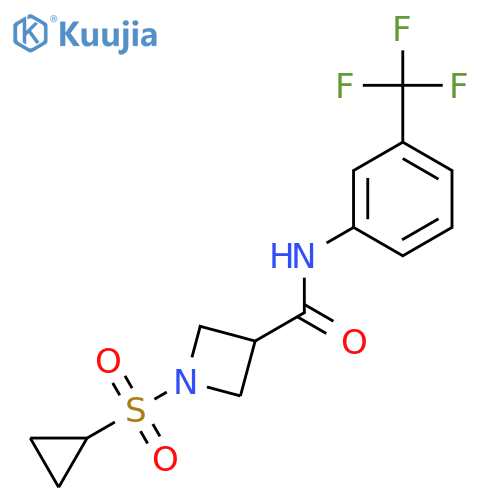 1-(cyclopropanesulfonyl)-N-3-(trifluoromethyl)phenylazetidine-3-carboxamide structure