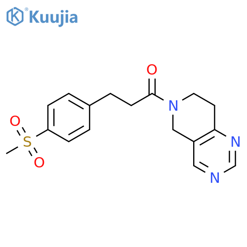 1-(7,8-dihydro-5H-pyrido[4,3-d]pyrimidin-6-yl)-3-(4-methylsulfonylphenyl)propan-1-one structure