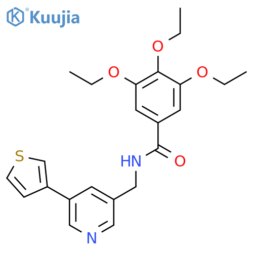 3,4,5-Triethoxy-N-[[5-(3-thienyl)-3-pyridinyl]methyl]benzamide structure