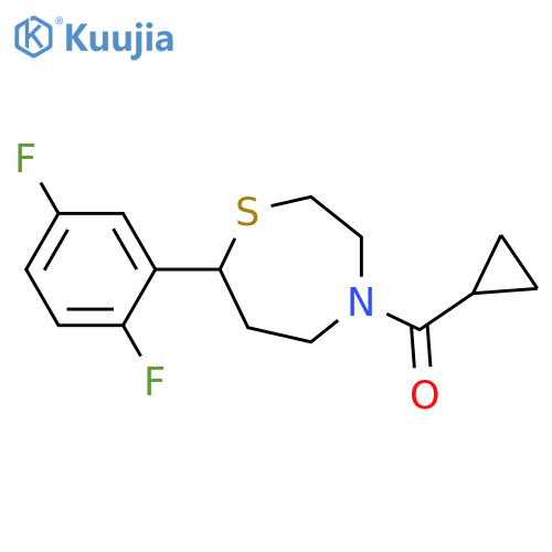 4-cyclopropanecarbonyl-7-(2,5-difluorophenyl)-1,4-thiazepane structure