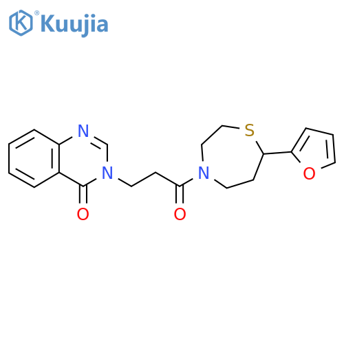 3-{3-[7-(furan-2-yl)-1,4-thiazepan-4-yl]-3-oxopropyl}-3,4-dihydroquinazolin-4-one structure