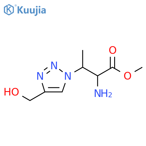methyl 2-amino-3-4-(hydroxymethyl)-1H-1,2,3-triazol-1-ylbutanoate structure
