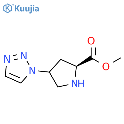 methyl 4-(1H-1,2,3-triazol-1-yl)pyrrolidine-2-carboxylate structure