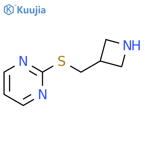 2-{[(azetidin-3-yl)methyl]sulfanyl}pyrimidine structure