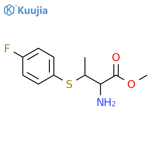 methyl 2-amino-3-((4-fluorophenyl)thio)butanoate structure