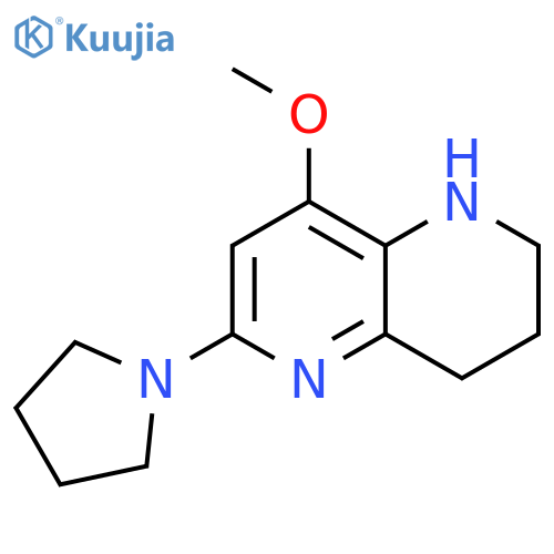 8-methoxy-6-(pyrrolidin-1-yl)-1,2,3,4-tetrahydro-1,5-naphthyridine structure