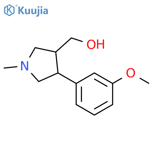 [4-(3-Methoxy-phenyl)-1-methyl-pyrrolidin-3-yl]-methanol structure