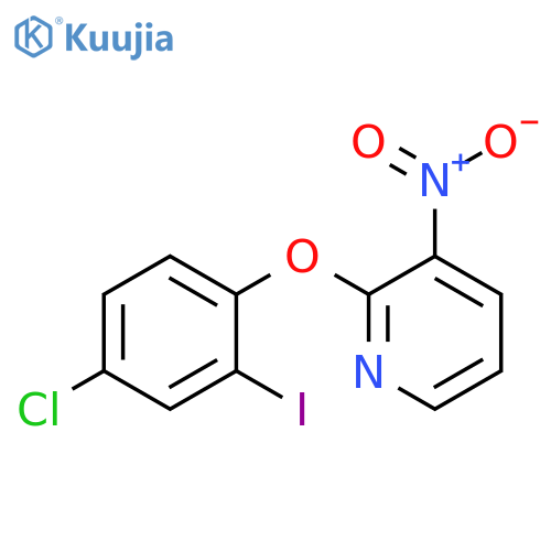 2-(4-Chloro-2-iodophenoxy)-3-nitropyridine structure