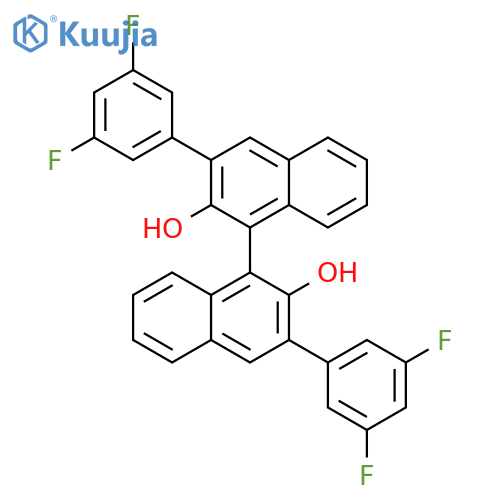 (S)-3,3'-Bis(3,5-difluorophenyl)-1,1'-binapthalene-2,2'-diol structure