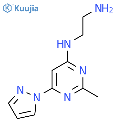 N1-(2-methyl-6-(1H-pyrazol-1-yl)pyrimidin-4-yl)ethane-1,2-diamine structure