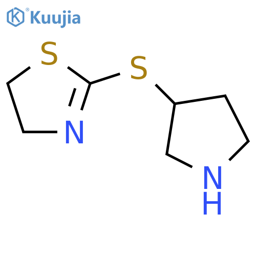 2-(pyrrolidin-3-ylsulfanyl)-4,5-dihydro-1,3-thiazole structure