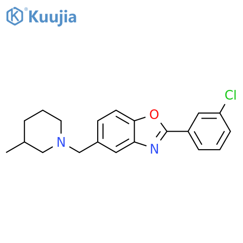 2-(3-Chloro-phenyl)-5-(3-methyl-piperidin-1-ylmethyl)-benzooxazole structure