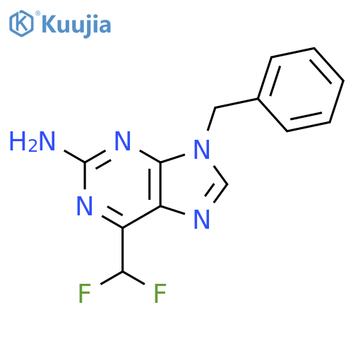 9-Benzyl-6-(difluoromethyl)-9H-purin-2-amine structure