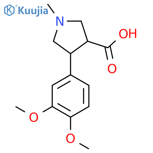 4-(3,4-Dimethoxyphenyl)-1-methylpyrrolidine-3-carboxylic acid structure