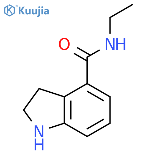 2,3-Dihydro-1H-indole-4-carboxylic acid ethylamide structure
