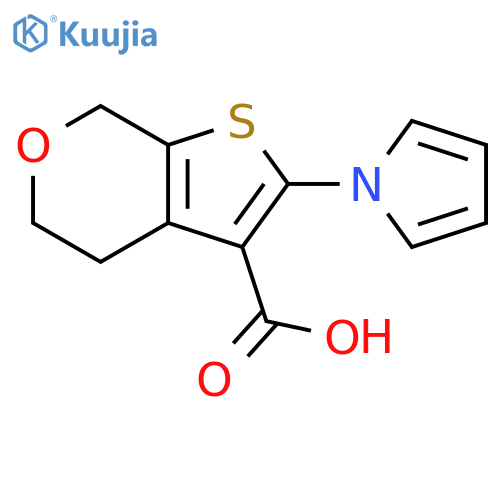 2-(1H-pyrrol-1-yl)-4H,5H,7H-thieno[2,3-c]pyran-3-carboxylic acid structure