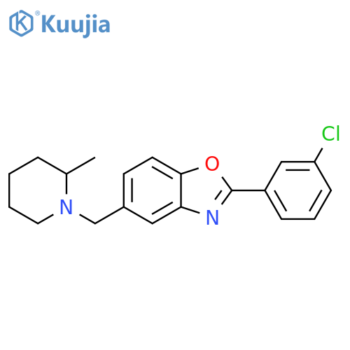 2-(3-Chloro-phenyl)-5-(2-methyl-piperidin-1-ylmethyl)-benzooxazole structure