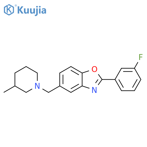 2-(3-Fluoro-phenyl)-5-(3-methyl-piperidin-1-ylmethyl)-benzooxazole structure