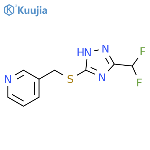3-(5-Difluoromethyl-4H-[1,2,4]triazol-3-ylsulfanylmethyl)-pyridine structure