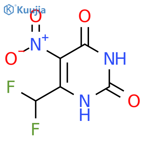 6-Difluoromethyl-5-nitro-1H-pyrimidine-2,4-dione structure