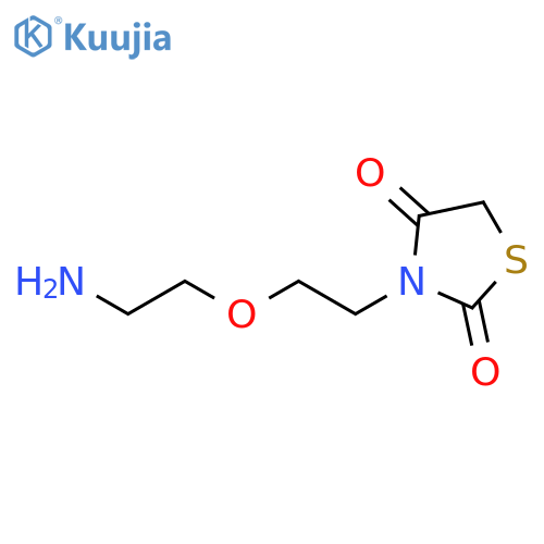 3-2-(2-aminoethoxy)ethyl-1,3-thiazolidine-2,4-dione structure