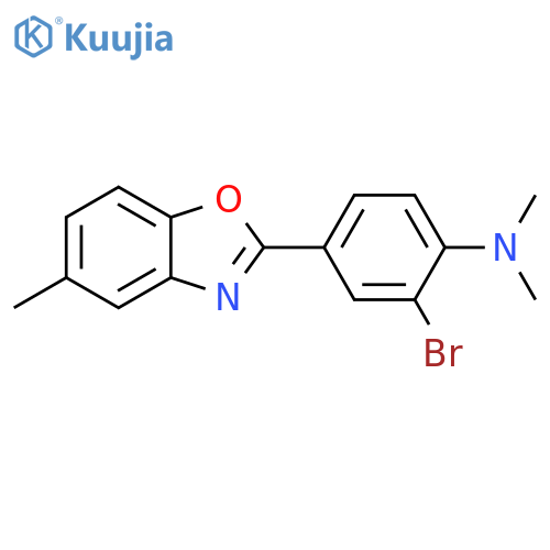 [2-Bromo-4-(5-methyl-benzooxazol-2-yl)-phenyl]-dimethyl-amine structure