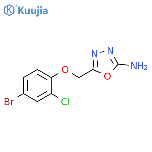 5-(4-Bromo-2-chloro-phenoxymethyl)-[1,3,4]oxadiazol-2-ylamine structure