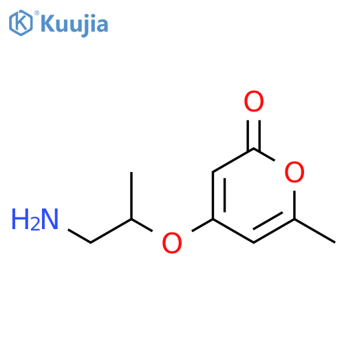 4-(1-aminopropan-2-yl)oxy-6-methyl-2H-pyran-2-one structure