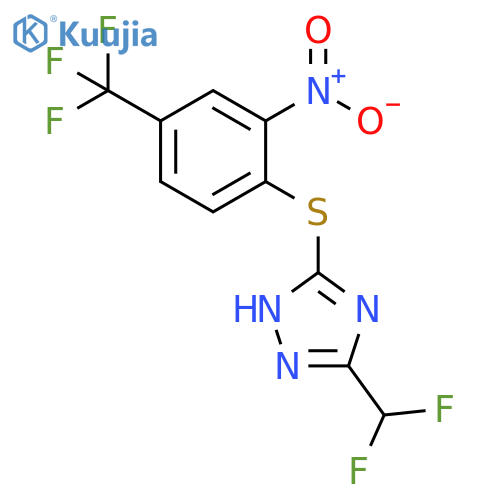 3-Difluoromethyl-5-(2-nitro-4-trifluoromethyl-phenylsulfanyl)-4H-[1,2,4]triazole structure