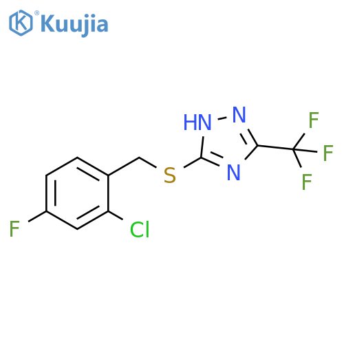 3-(2-Chloro-4-fluoro-benzylsulfanyl)-5-trifluoromethyl-4H-[1,2,4]triazole structure