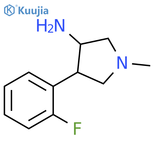 4-(2-Fluoro-phenyl)-1-methyl-pyrrolidin-3-ylamine structure