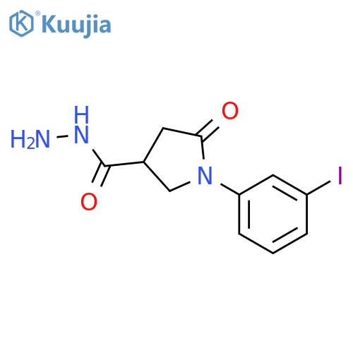 1-(3-Iodo-phenyl)-5-oxo-pyrrolidine-3-carboxylic acid hydrazide structure