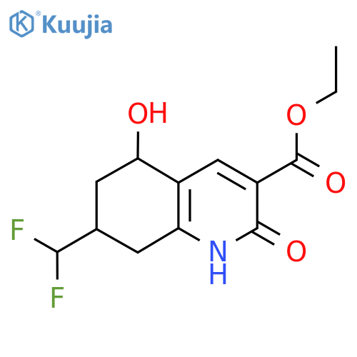 Ethyl 7-(difluoromethyl)-5-hydroxy-2-oxo-1,2,5,6,7,8-hexahydroquinoline-3-carboxylate structure