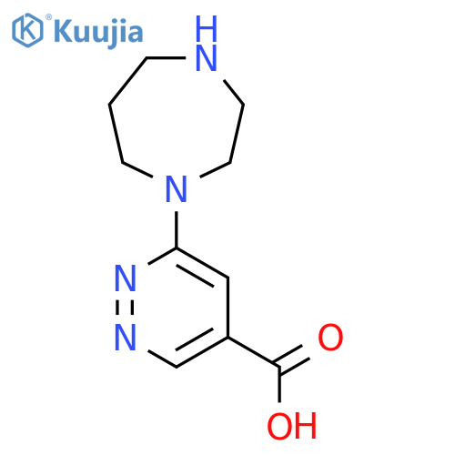 6-(1,4-Diazepan-1-yl)pyridazine-4-carboxylic acid structure
