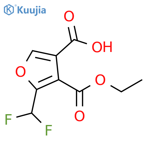 2-Difluoromethyl-furan-3,4-dicarboxylic acid 3-ethyl ester structure