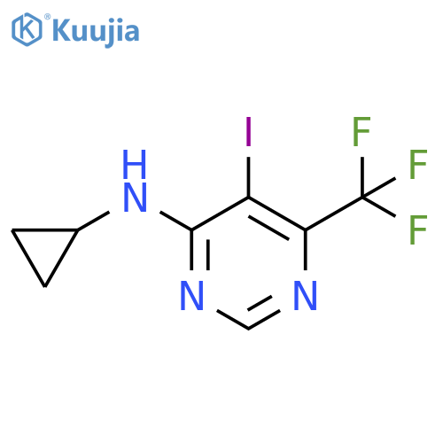 Cyclopropyl-(5-iodo-6-trifluoromethyl-pyrimidin-4-yl)-amine structure