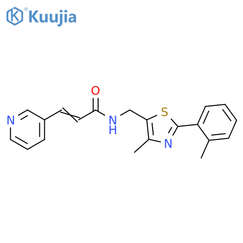 (2E)-N-{[4-methyl-2-(2-methylphenyl)-1,3-thiazol-5-yl]methyl}-3-(pyridin-3-yl)prop-2-enamide structure