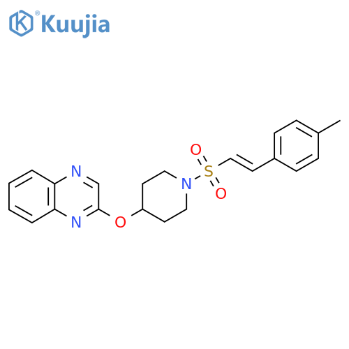 2-({1-(E)-2-(4-methylphenyl)ethenesulfonylpiperidin-4-yl}oxy)quinoxaline structure