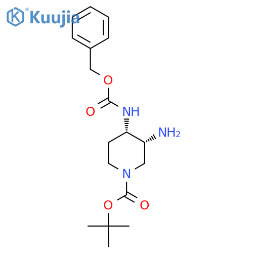 tert-Butyl (3R,4S)-3-amino-4-{[(benzyloxy)carbonyl]amino}piperidine-1-carboxylate structure