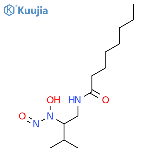 Octanamide,N-[2-(hydroxynitrosoamino)-3-methylbutyl]-, (-)- structure
