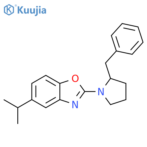 Benzoxazole, 5-(1-methylethyl)-2-[2-(phenylmethyl)-1-pyrrolidinyl]- structure