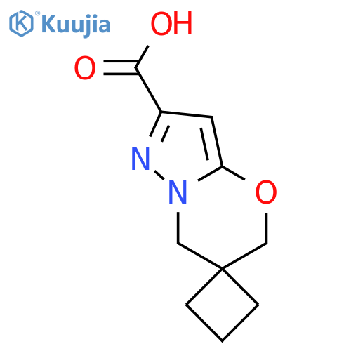 Spiro[5,7-dihydropyrazolo[5,1-b][1,3]oxazine-6,1'-cyclobutane]-2-carboxylic acid structure