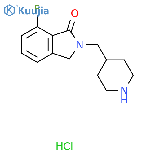 7-Fluoro-2-(piperidin-4-ylmethyl)isoindolin-1-one hydrochloride structure